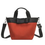 画像3: Color matching ribbon tote shoulder crossbody bag カラーマッチングリボンボウ付きトートショルダークロスボディーバッグ　エコショッピング (3)