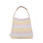 画像8: Logo Embroidery Soft Square Drawstring Tote Shoulder Crossbody Bag　 ロゴ刺繍ダウン 巾着バケットトートショルダークロスボディバッグ　 (8)
