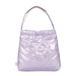 画像7: Logo Embroidery Soft Square Drawstring Tote Shoulder Crossbody Bag　 ロゴ刺繍ダウン 巾着バケットトートショルダークロスボディバッグ　 (7)