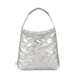 画像6: Logo Embroidery Soft Square Drawstring Tote Shoulder Crossbody Bag　 ロゴ刺繍ダウン 巾着バケットトートショルダークロスボディバッグ　 (6)