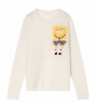 画像2: 3D Spongebob Point Round Neck Sweater Knit ３Dスポンジボブポイントラウンドネックセーターニット (2)