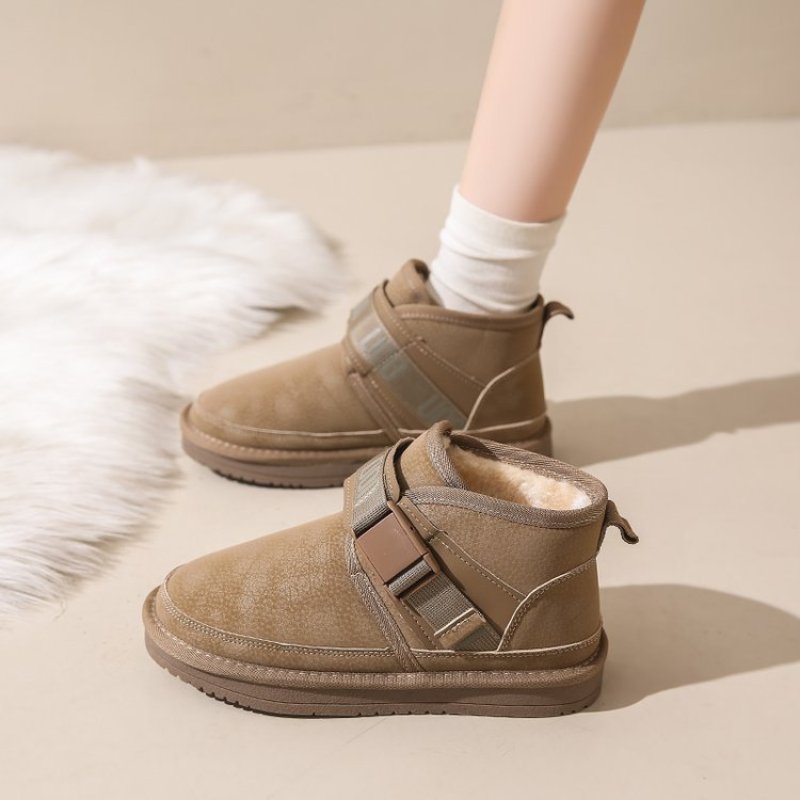 画像10: Unisex buckle belt short leather boots   バックルベルトショート丈シープスキンレザーブーツ (10)