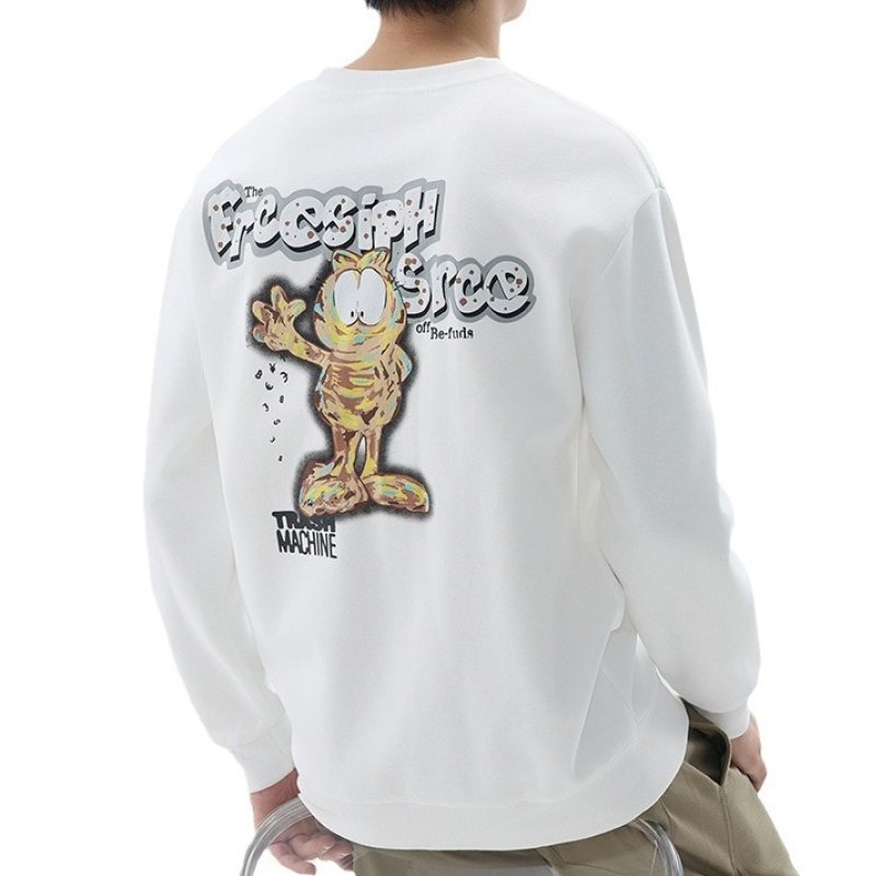 (ガーフィールド) Garfield オフィシャル商品 ユニセックス ニット クリスマスセーター 長袖 トップス NS7022 (グレ Garfield Mens Christmas Jumper Adults Santa Hat Grey Knitted