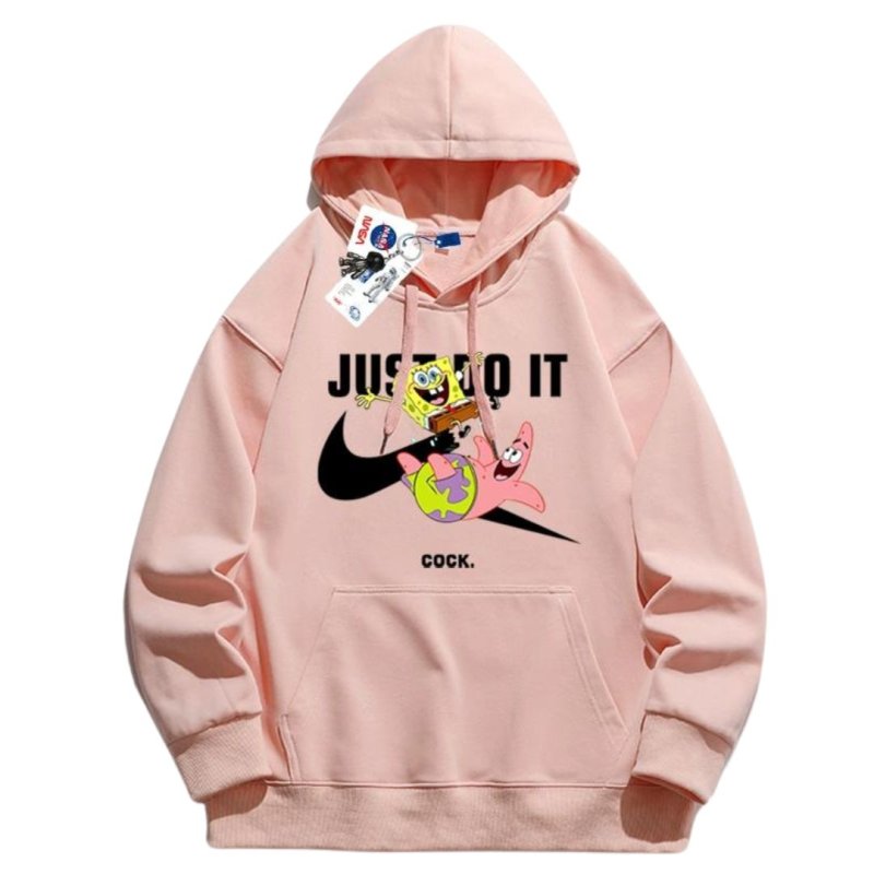 画像3: JUST DO IT Later × Spongebob & Patrick print Sweat Hoodie shirt ユニセックス 男女兼用 スポンジボブ & パトリック ブロークン スウォッシュプリント スウェット パーカー (3)
