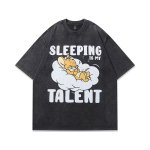 画像1: Vintage TOM & JERRY SLEEPING is my TALENT cartoon anime Tshirts ヴィンテージ加工 オーバーサイズ ユニセックス 男女兼用 トムとジェリー プリント  Tシャツ (1)