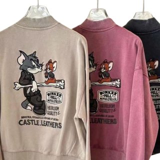 Unisex Tom and Jerry Stadium Jacket Front and Back Design Unisex Tom and Jerry Stadium Jacket Front and Back Design