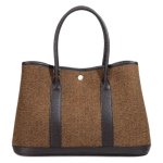 画像1: Wool tweed large capacity garden party tote shoulder bag　ユニセックス男女兼用ウールツイードラージガーデンパーティートートショルダーバッグ (1)