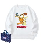 画像2: Garfield & Odie print long sleeve round neck sweatshirt　ユニセックス男女兼用 ガーフィールド＆オーディプリント 長袖ラウンドネックスウェット (2)