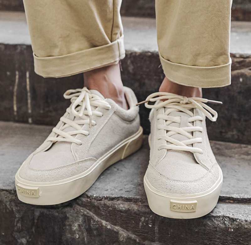 画像6: Unisex Suede lace-up platform sneakers  ユニセックス 男女兼用スエード厚底プラットフォーム  レースアップスニーカー (6)