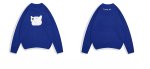 画像6: Dog face applique round neck sweater knit　ユニセックス男女兼用 ドッグフェイスアップリケエンブレム ラウンドネックセーターニット  (6)