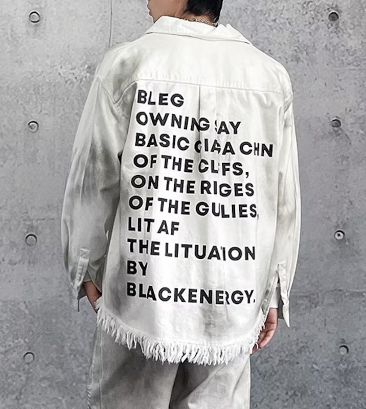 画像8: Unisex Alphabet logo vintage work denim shirt jacket  ユニセックス 男女兼用 アルファベットロゴヴィンテージ ワーク Gジャンシャツジャケットジャケット (8)