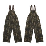 画像3: Leopard print wide leg multi-pocket  Denim Overalls 　ユニセックス男女兼用レオパードヒョウ柄マルチポケットオーバーオール (3)