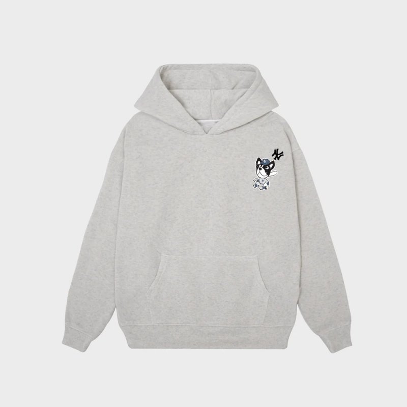 画像8:  MLB NY Dog Baseball Print Hoodie Sweatshirt  ユニセックス男女兼用  MLB NY ヤンキースドッグベースボールプリントフーディ スウェット (8)
