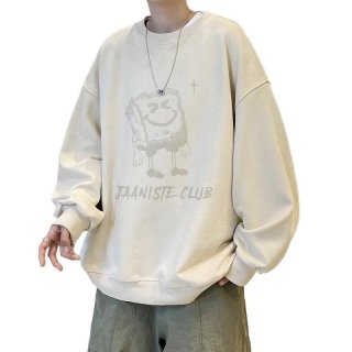 Realistic Banana Print Round Neck Sweatshirt sweat ユニ