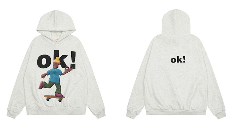 画像4: Skateboard Boy Print Hoodie Sweatshirt  ユニセックス男女兼用 スケートボードボーイプリント フーディ スウェット (4)