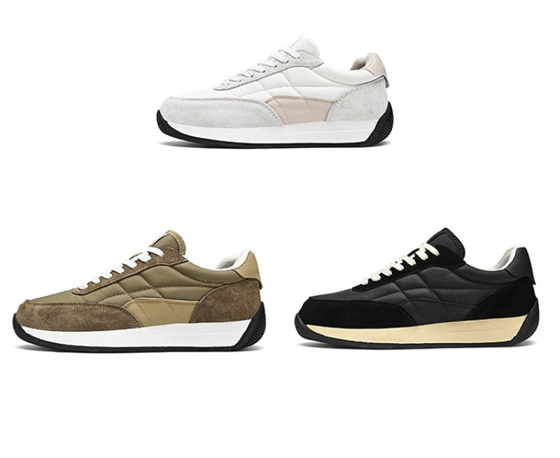 画像6: Unisex Quilted lace-up low-top sneakers ユニセックス 男女兼用キルティング  レースアップスニーカー (6)