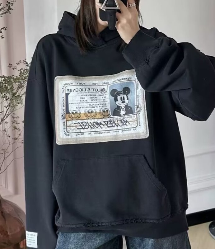 画像5:  Unisex Licensed Mickey Mouse print vintage hoodie Sweatshirt  ユニセックス男女兼用ライセンスミッキーマウスプリントビンテージフーディスウェット (5)