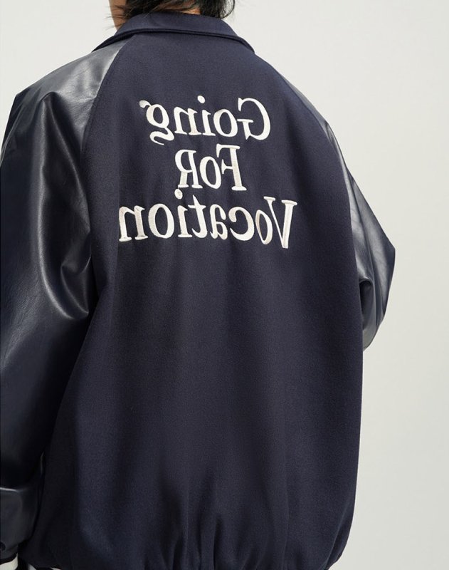 画像12: going for vocation embroidery Stadium Jumper baseball uniform jumper jacket blouson ユニセックス 男女兼用 going for  vocation刺繍スタジアムジャンパー スタジャン MA-1 ボンバー ジャケット ブルゾン (12)