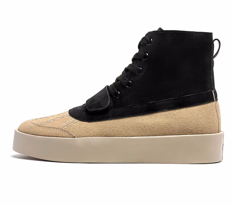 画像2: Unisex High-top bicolor suede lace-up boots   男女兼用ユニセックスハイトップバイカラースウェードレースアップブーツ  (2)