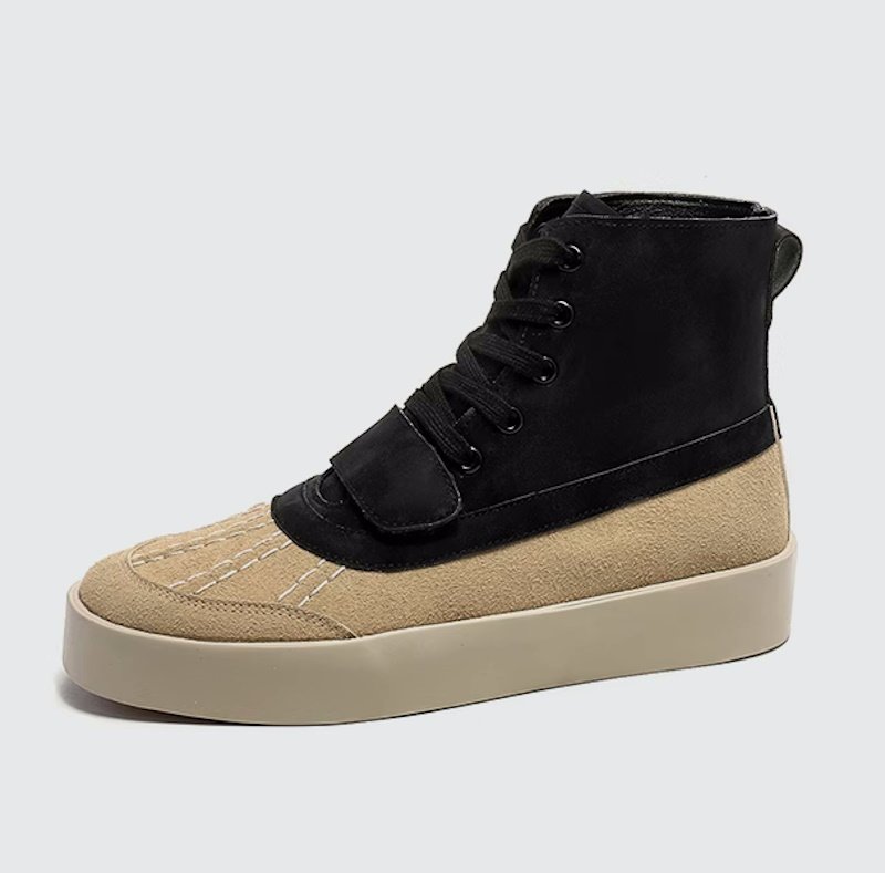 画像6: Unisex High-top bicolor suede lace-up boots   男女兼用ユニセックスハイトップバイカラースウェードレースアップブーツ  (6)