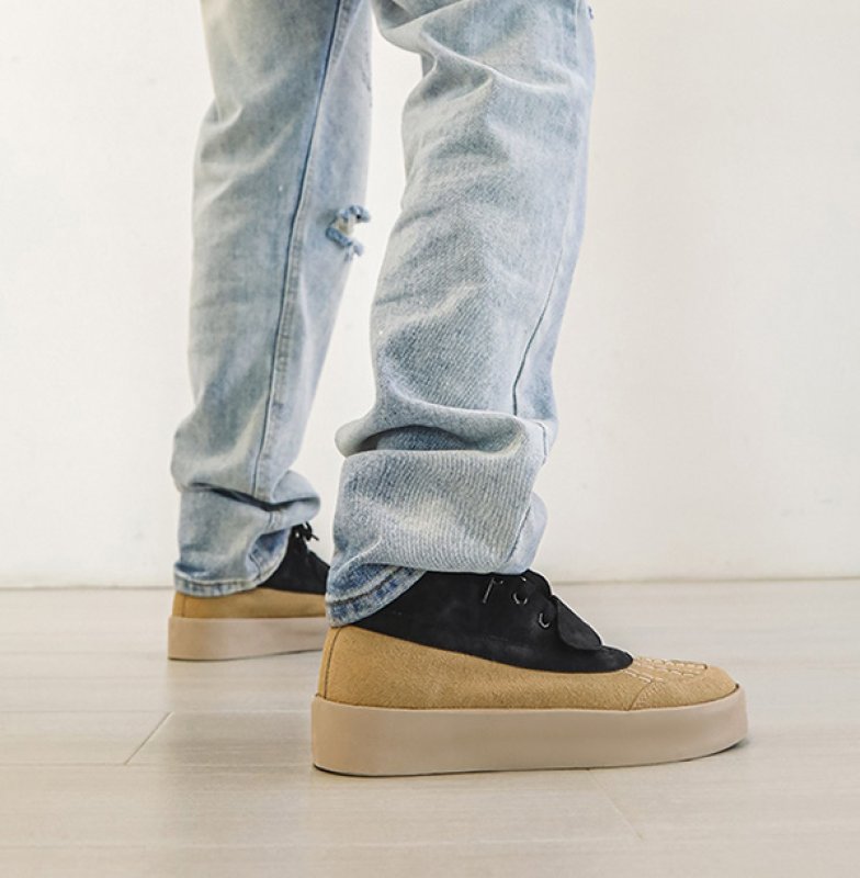 画像10: Unisex High-top bicolor suede lace-up boots   男女兼用ユニセックスハイトップバイカラースウェードレースアップブーツ  (10)