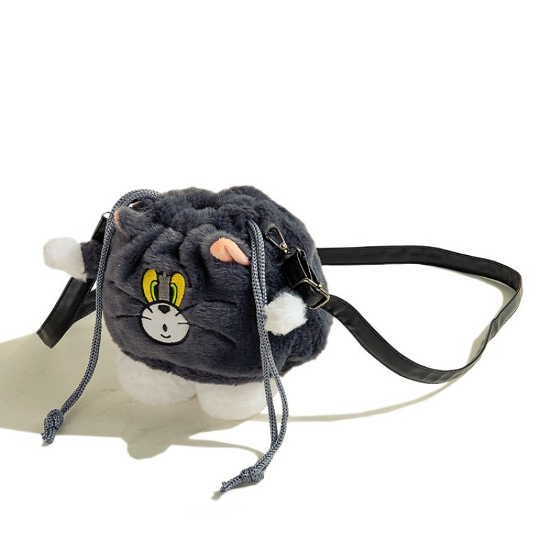 画像5: Tom & Jerry Fur Tote Shoulder Crossbody Bag Handbag   トム&ジェリ―トムとジェリーファーバケットトートショルダークロスボディーバッグハンドバッグ (5)