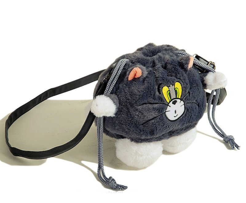 画像4: Tom & Jerry Fur Tote Shoulder Crossbody Bag Handbag   トム&ジェリ―トムとジェリーファーバケットトートショルダークロスボディーバッグハンドバッグ (4)