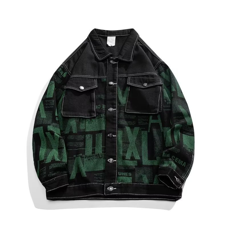 画像2: Retro Graffiti Black G-Jean Jacket blouson ユニセックス 男女兼用 レトログラフィティブラックGジャン ジャケットブルゾン (2)