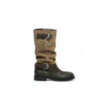 画像7: French retro belt buckle long night boots   フレンチレトロベルトバックルロングナイトブーツ (7)
