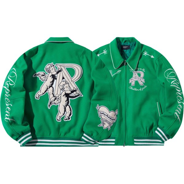 REPRESENT Angel Embroidery Double Zip Up jacket Stadium
