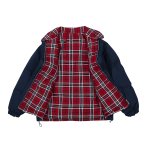 画像8: Unisex Color block check pattern reversible down jacket　男女兼用カラーブロックチェック柄リバーシブル 中綿 ダウン ジャケット (8)