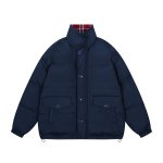 画像4: Unisex Color block check pattern reversible down jacket　男女兼用カラーブロックチェック柄リバーシブル 中綿 ダウン ジャケット (4)