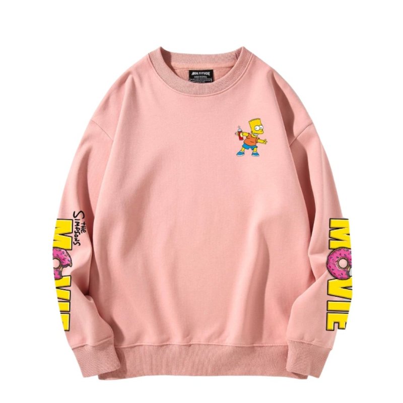 画像3: Unisex Simpson Simpsons Sleeve Spra Print Sweat Pullover 男女兼用 ラウンドネック シンプソン シンプソンズ ショルダースプレー プリント スウェット トレーナー プルオーバー (3)