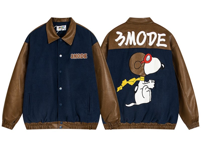 スヌーピー刺繍スタジャン snoopy embroidery jacket embroidery baseball uniform jacket