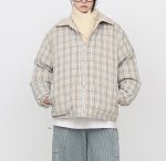 画像10: Unisex Color block check pattern reversible down jacket　男女兼用カラーブロックチェック柄リバーシブル 中綿 ダウン ジャケット (10)