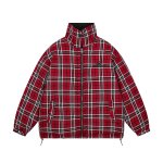 画像5: Unisex Color block check pattern reversible down jacket　男女兼用カラーブロックチェック柄リバーシブル 中綿 ダウン ジャケット (5)