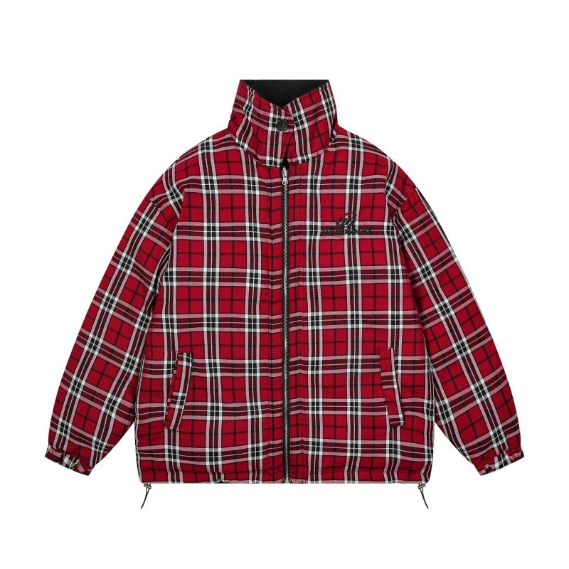 画像5: Unisex Color block check pattern reversible down jacket　男女兼用カラーブロックチェック柄リバーシブル 中綿 ダウン ジャケット (5)
