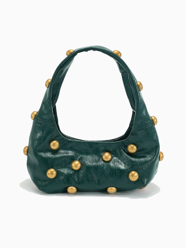 画像3: Bijou studded shoulder bag arm pito bag Hobo bag ビジュー スタッズ 付きショルダーバッグ アームピトバッグ (3)