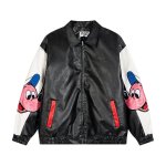 画像2: SALE セール 3MODE sister Retro Vintage Mickey Mouse Embroidery Leather Jacket Blouson ユニセックス 男女兼用ミッキーマウス刺繍 レザージャケット ジャンパー スタジャン MA-1 ボンバー ジャケット ブルゾン (2)