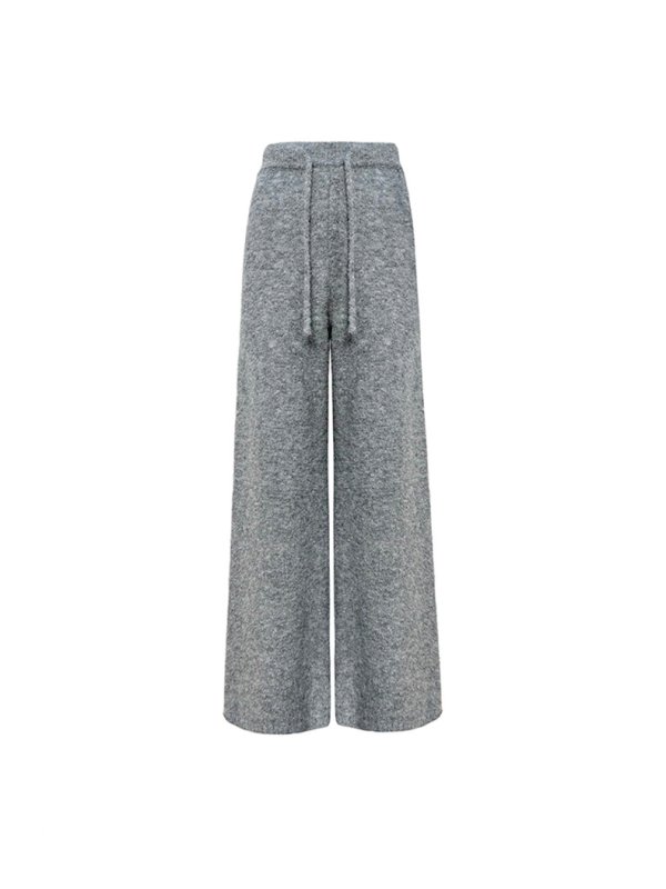 画像11: Wool Knitted V-Neck Sweater With Scarf and Wie Leg Pants 3 Piece Suit ウール ニット V ネック セーター、スカーフ、ウィーレッグ パンツ付き 3 ピース スーツ (11)