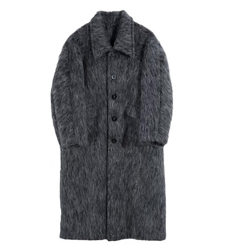 画像1: Mohair wool long coat Jacket　モヘアウールロングコートジャケット (1)