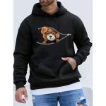 画像2: Unisex Zippered & Face-Opening Glass Bear　ユニセックス男女兼用 ファスナー＆顔出しグラスメガネベアフーディ (2)
