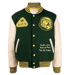 画像1: Astronaut x Eagle Emblem stadium jacket  baseball uniform jumper  blouson ユニセックス 男女兼用宇宙飛行士×鷲イーグルエンブレムスタジアムジャンパー スタジャン MA-1 ボンバー  (1)
