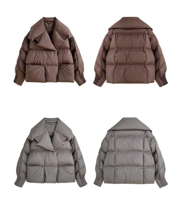 画像6: Lapel down jacket　 ラペル ダウン ジャケットコート (6)