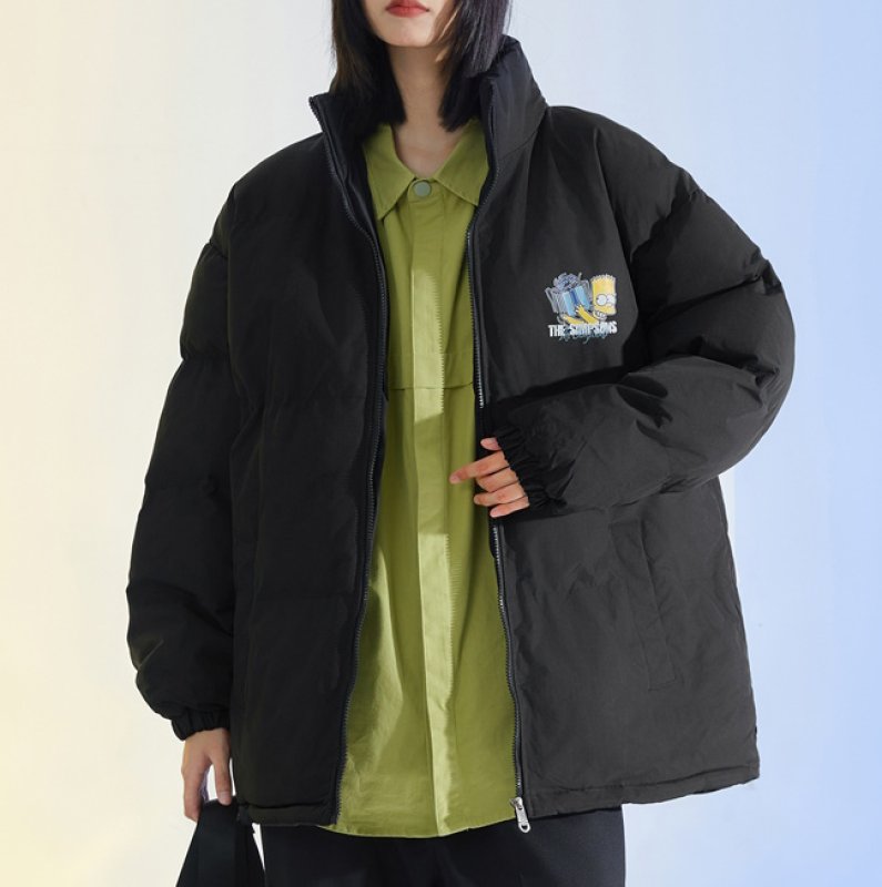 画像5: The Simpsons Bart Simpson Present print Down Jacket　ユニセックス 男女兼用 シンプソンズバートシンプソンギフトプリントダウンジャケットジャンパー スタジャン  (5)