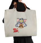 画像10: Tom and Jerry TomJerry Embroidered Tote Shoulder Shopping Bag Eco Handbag   トムとジェリー TomJerry 刺繍 トートショルダーショッピングバッグ エコハンドバッグ (10)