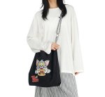 画像7: Tom and Jerry TomJerry Embroidered Tote Shoulder Shopping Bag Eco Handbag   トムとジェリー TomJerry 刺繍 トートショルダーショッピングバッグ エコハンドバッグ (7)