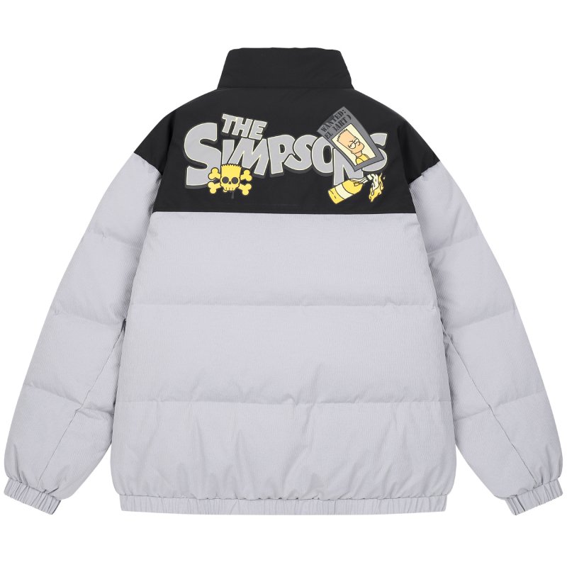 画像2: The Simpsons Bart Simpson Down Jacket　ユニセックス 男女兼用 シンプソンズバートシンプソンダウンジャケットジャンパー スタジャン  (2)