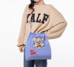画像6: Tom and Jerry TomJerry Embroidered Tote Shoulder Shopping Bag Eco Handbag   トムとジェリー TomJerry 刺繍 トートショルダーショッピングバッグ エコハンドバッグ (6)