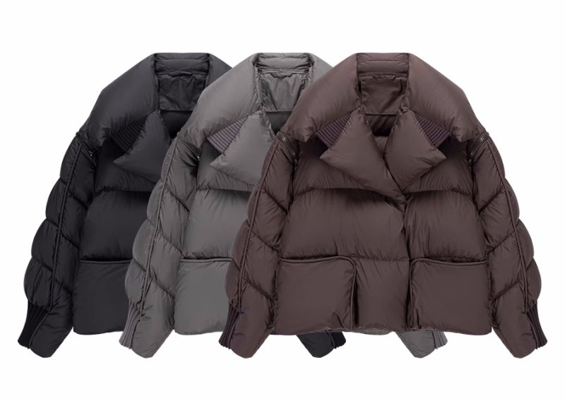 画像8: Lapel down jacket　 ラペル ダウン ジャケットコート (8)